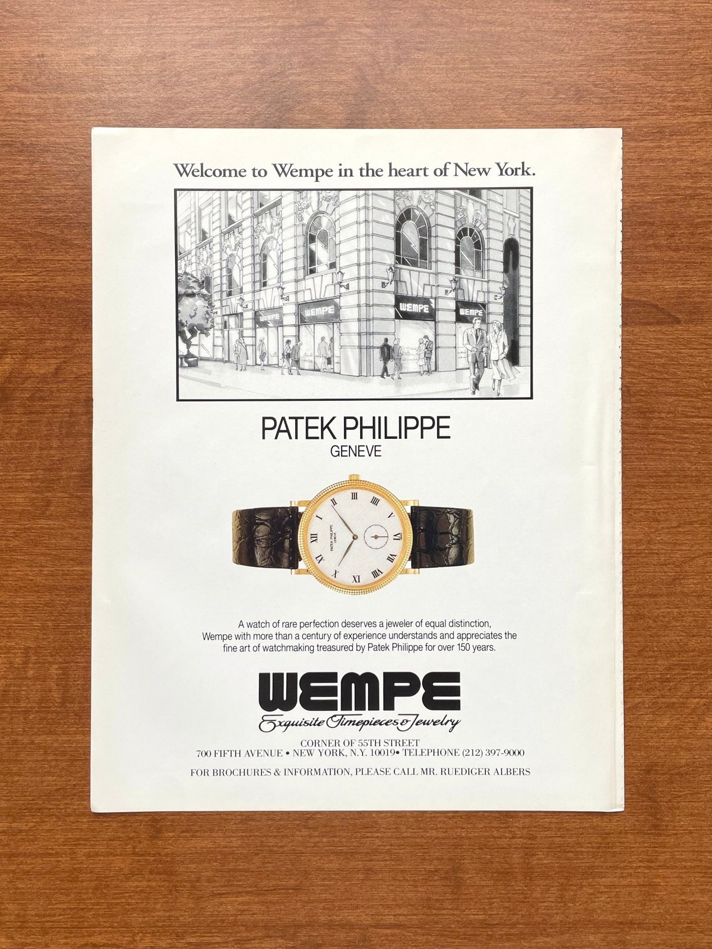 1992 Patek Philippe Calatrava at WEMPE Advertisement