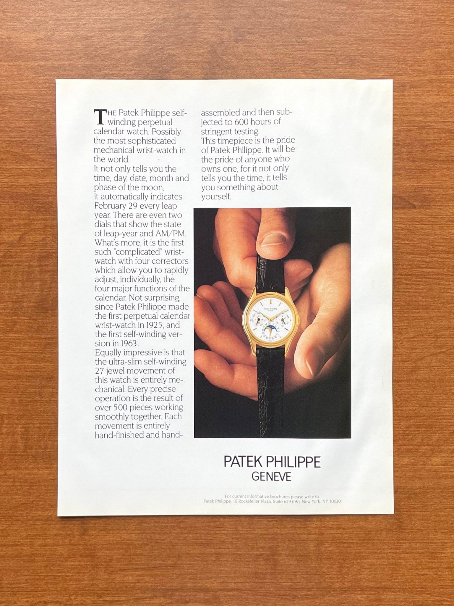 1992 Patek Philippe Perpetual Calendar Ref. 3940 Advertisement