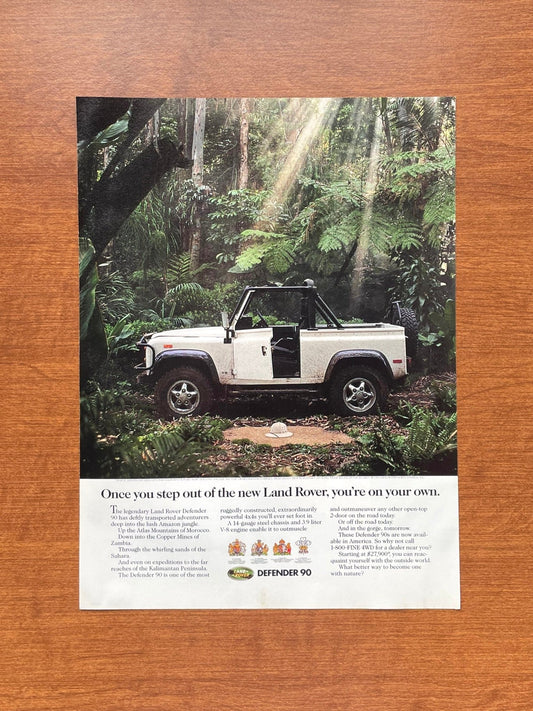 1993 Land Rover Defender 90 "you're on your own." Advertisement