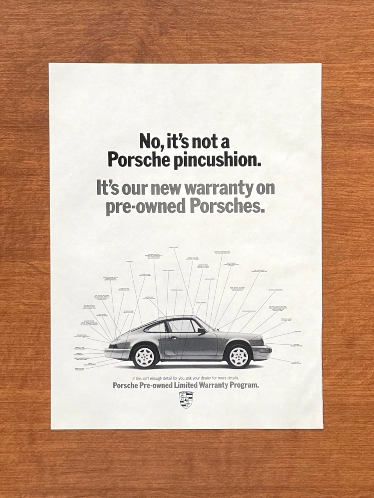 1993 Porsche "pincushion." Advertisement