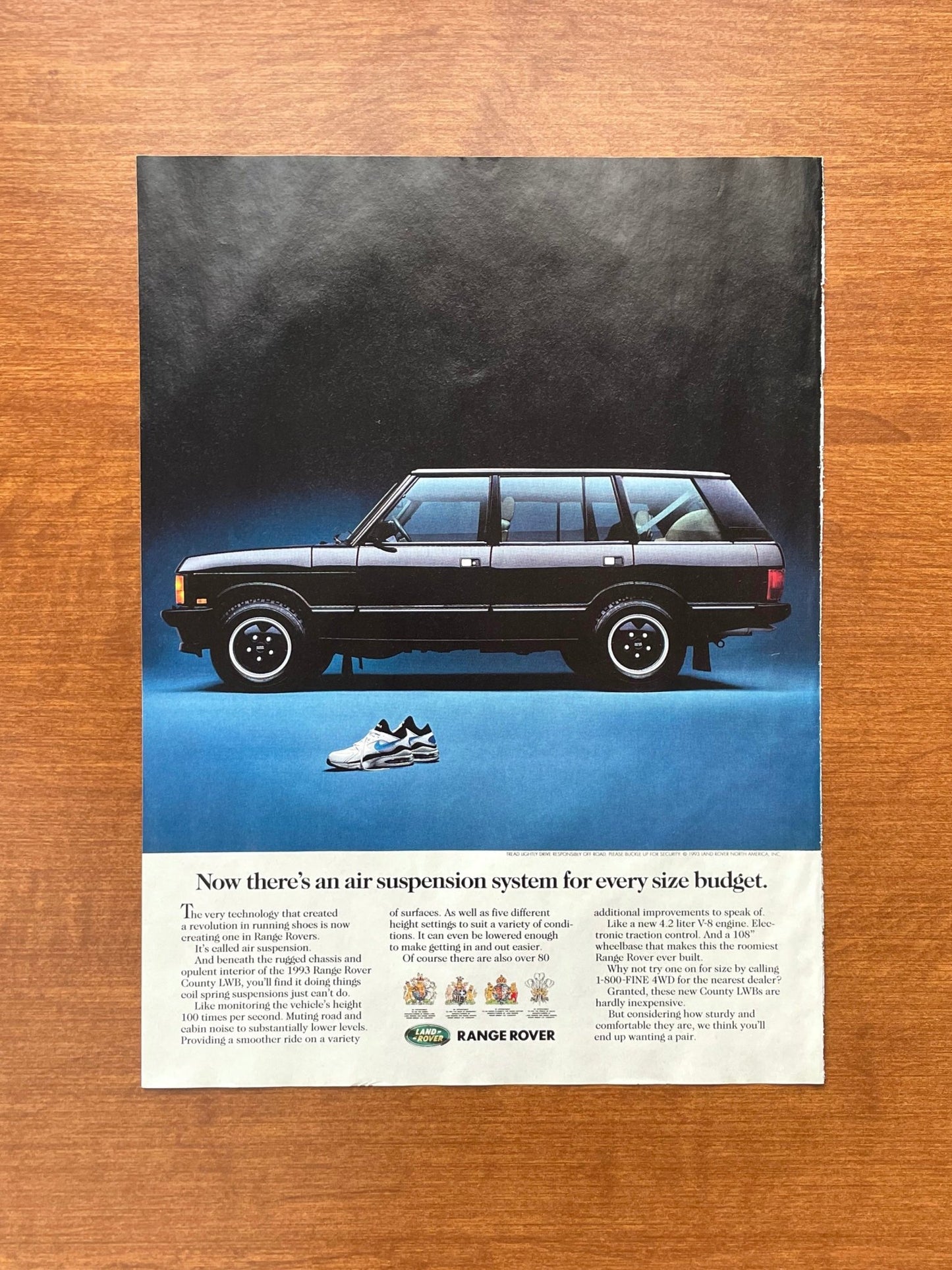 1993 Range Rover Country w/ Nike Air Max Advertisement