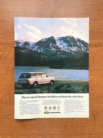 1993 Range Rover "good distance for kids to sit from the TV." Advertisement