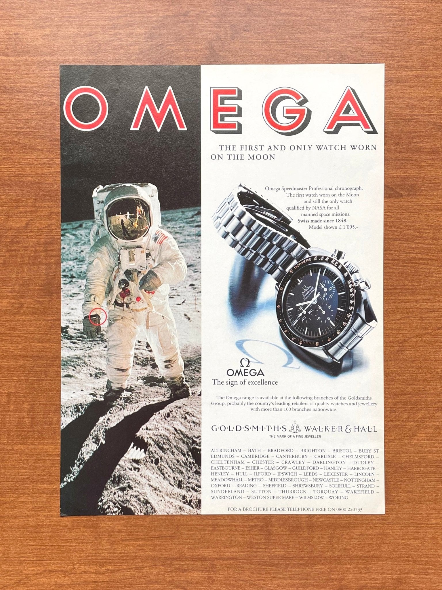 1994 Omega Speedmaster "First and Only Watch..." Advertisement