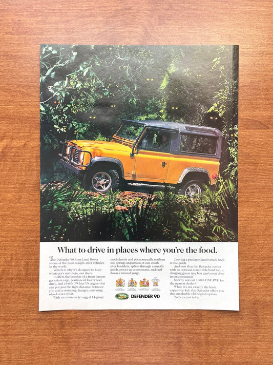 1995 Defender 90 "where you're the food." Advertisement