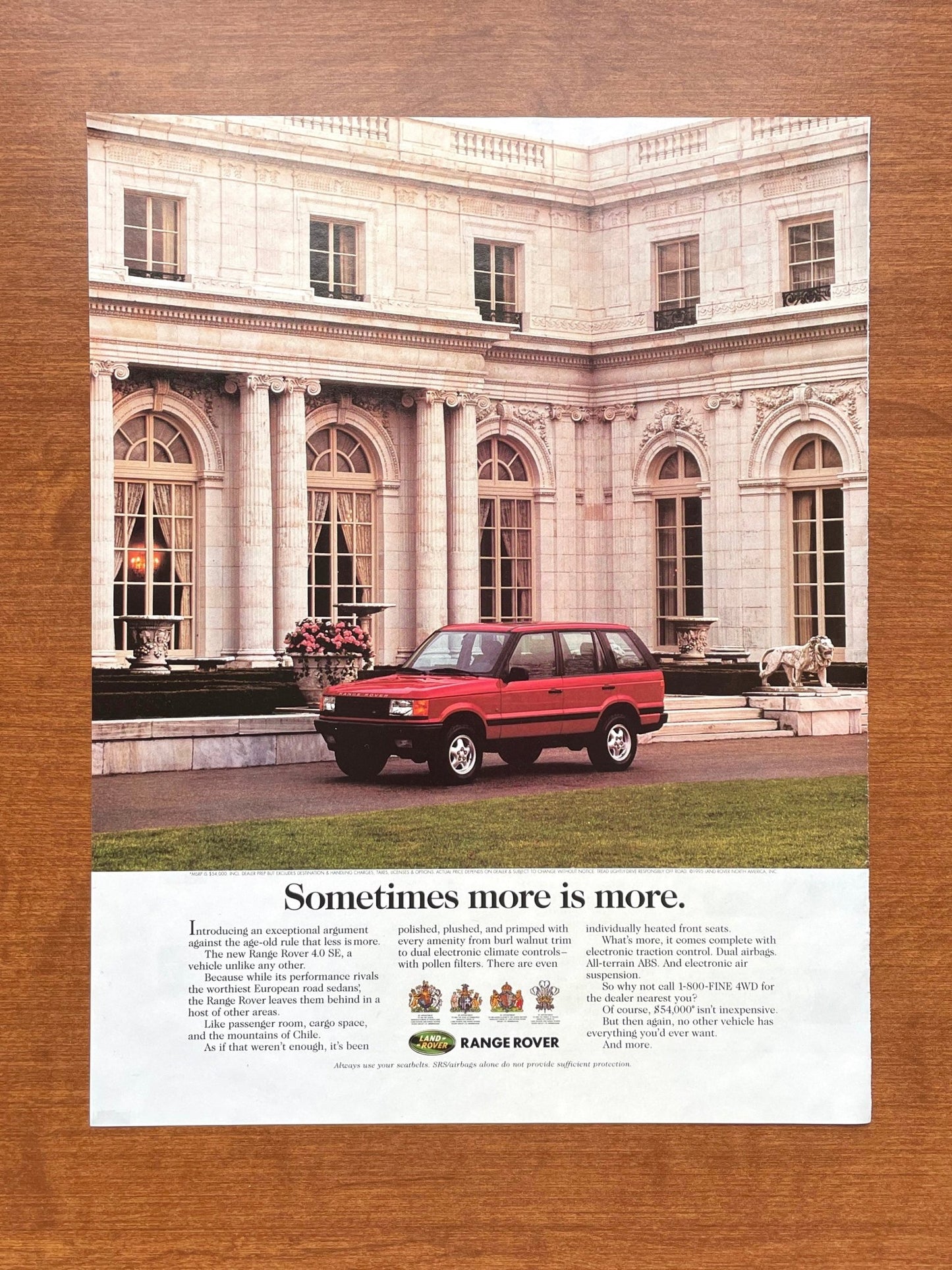 1995 Range Rover 4.0 SE "more is more." Advertisement