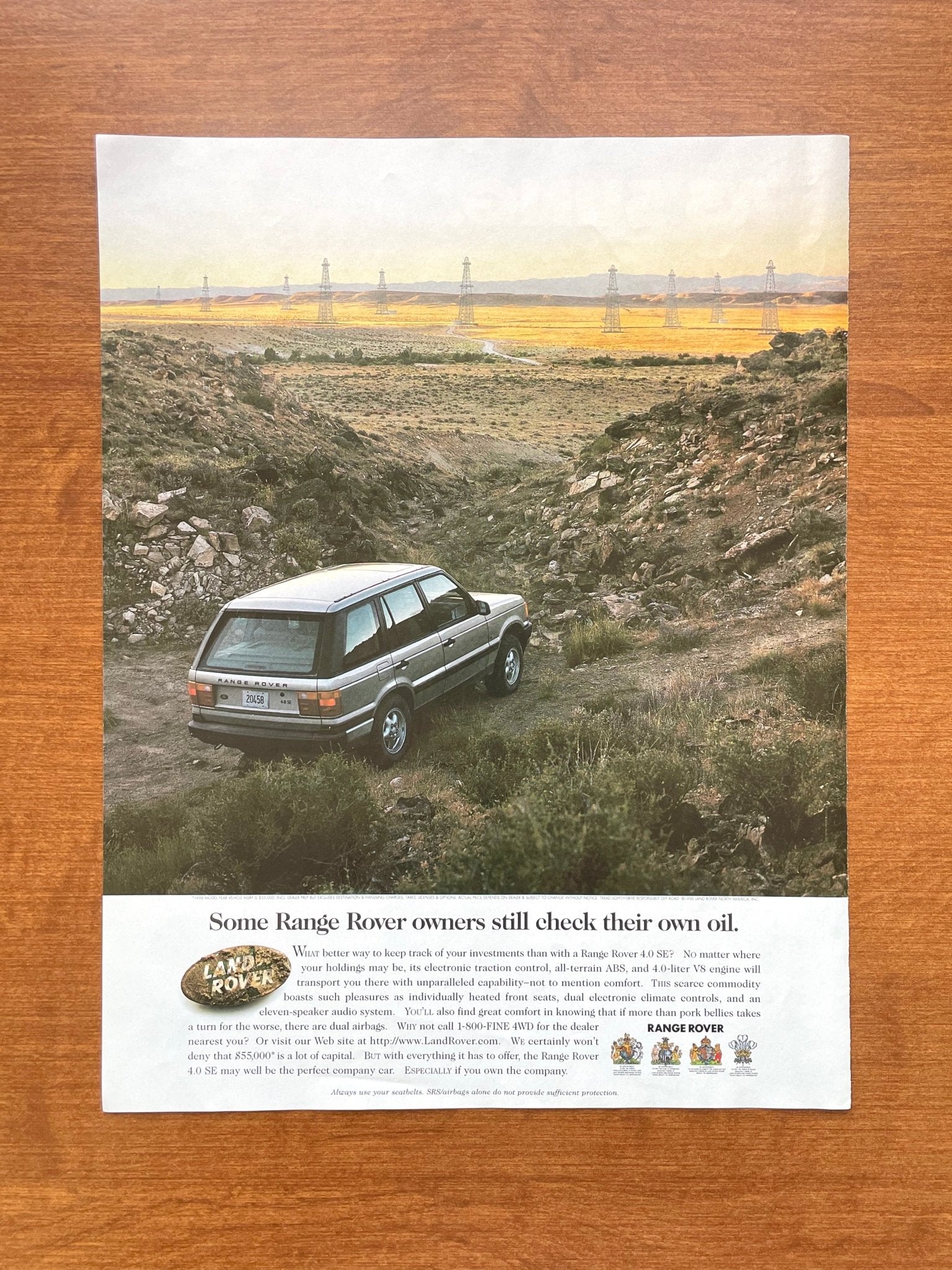 1996 Range Rover 4.0 SE "owners check their own oil." Advertisement