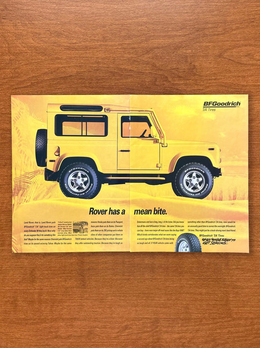 1997 BF Goodrich feat. Defender 90 "Rover has a mean bite" Advertisement