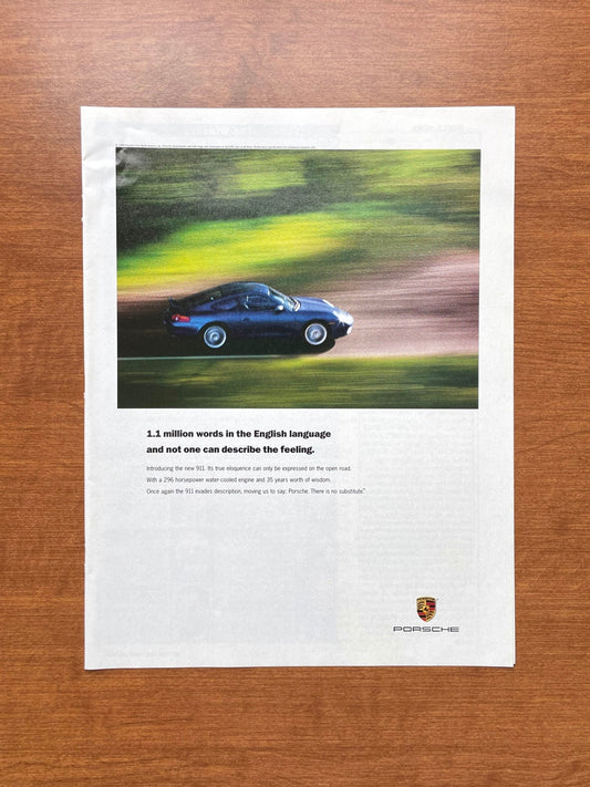 1998 Porsche 911 "1.1 million words..." Advertisement