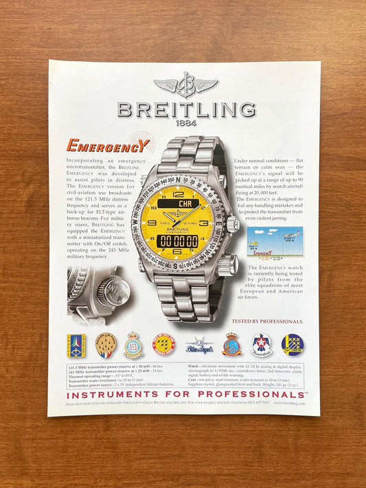 1999 Breitling Emergency Advertisement