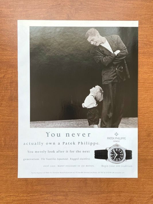 1999 Patek Philippe Aquanaut Advertisement