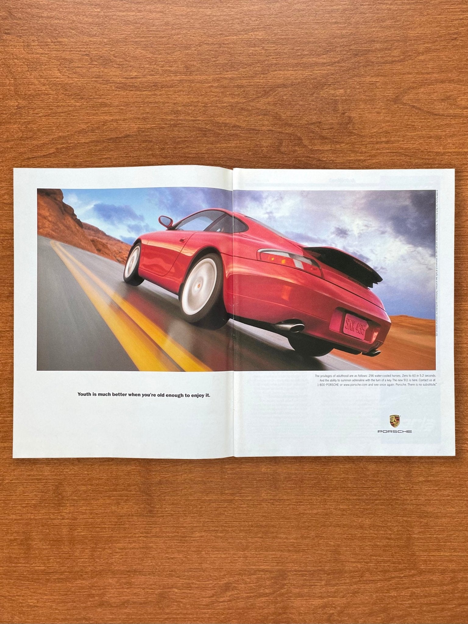 1999 Porsche 911 "Youth is much better...." Advertisement