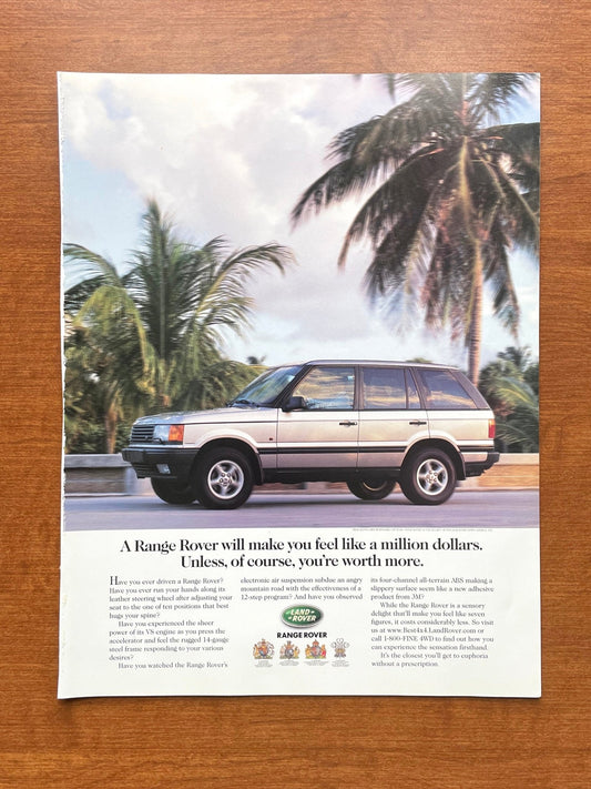 1999 Range Rover "make you feel like a million dollars..." Advertisement