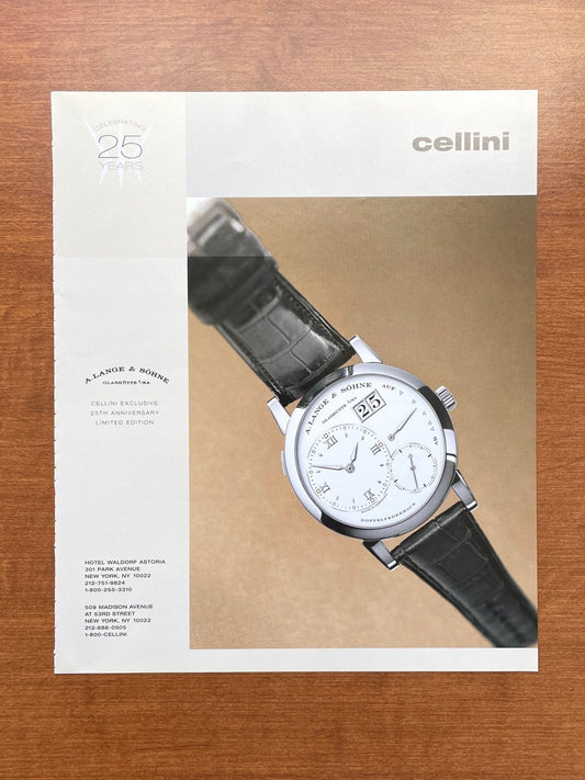 2002 A. Lange & Sohne Lange 1 at Cellini Advertisement