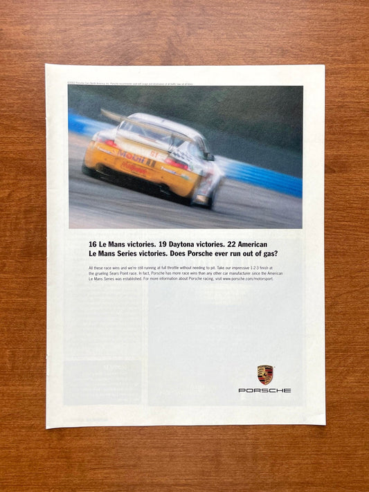 2002 Porsche "victories" Advertisement