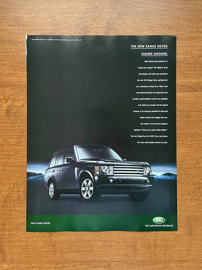 2002 Range Rover "Higher Ground." Advertisement