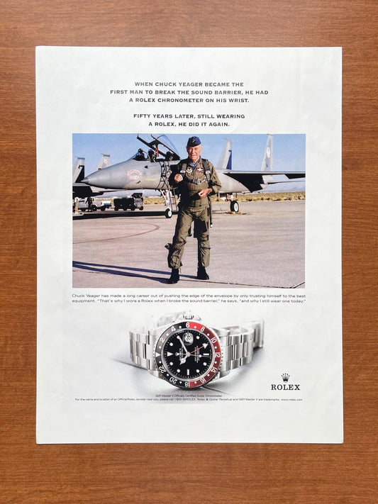 2002 Rolex GMT Master II Ref. 16710 feat. Chuck Yeager Advertisement