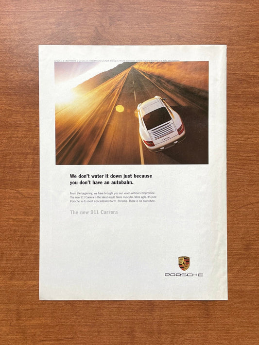 2004 Porsche 911 Carrera "because you don't have an autobahn" Advertisement