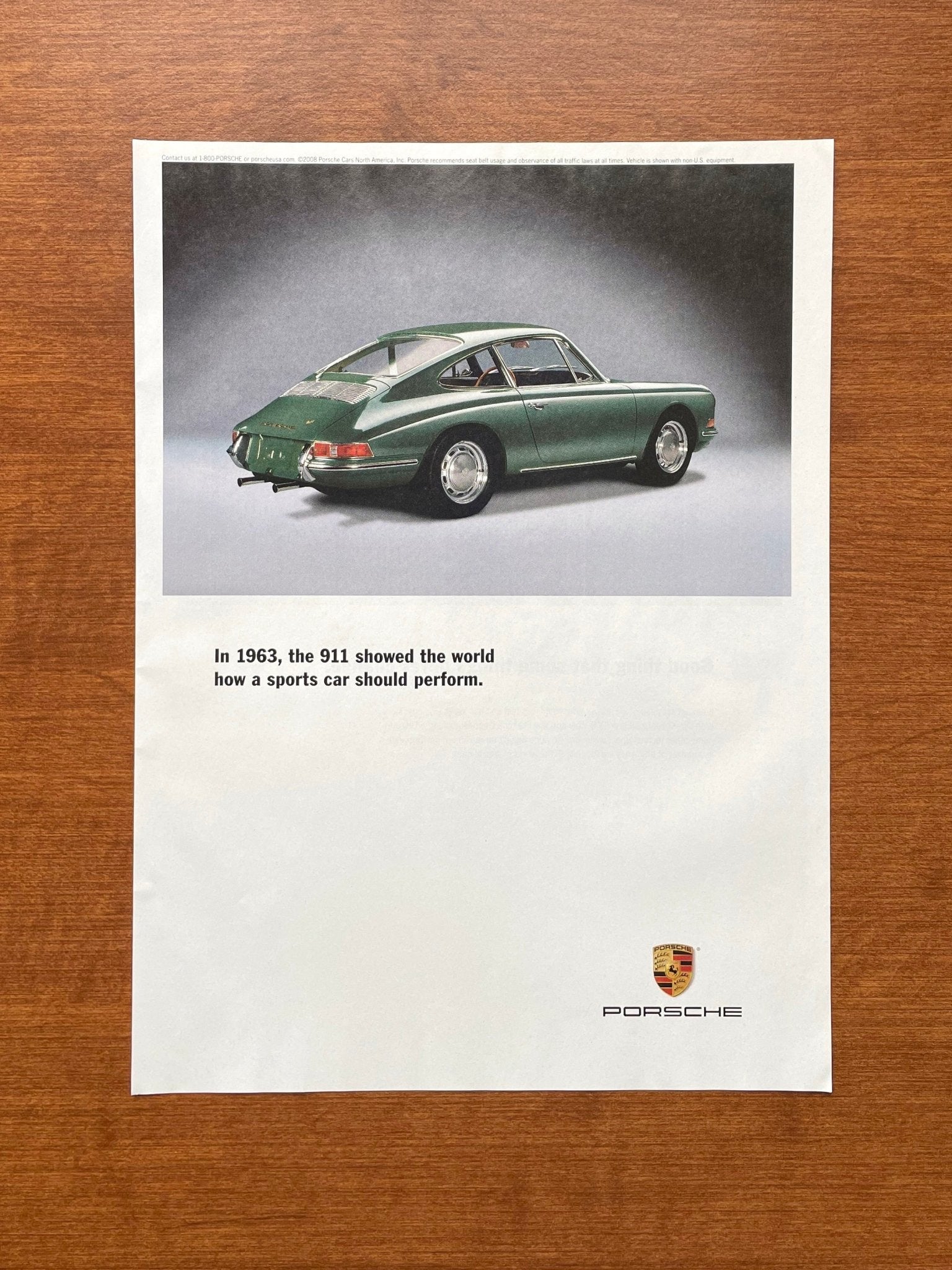 2008 Porsche "how a sports car should perform." Advertisement