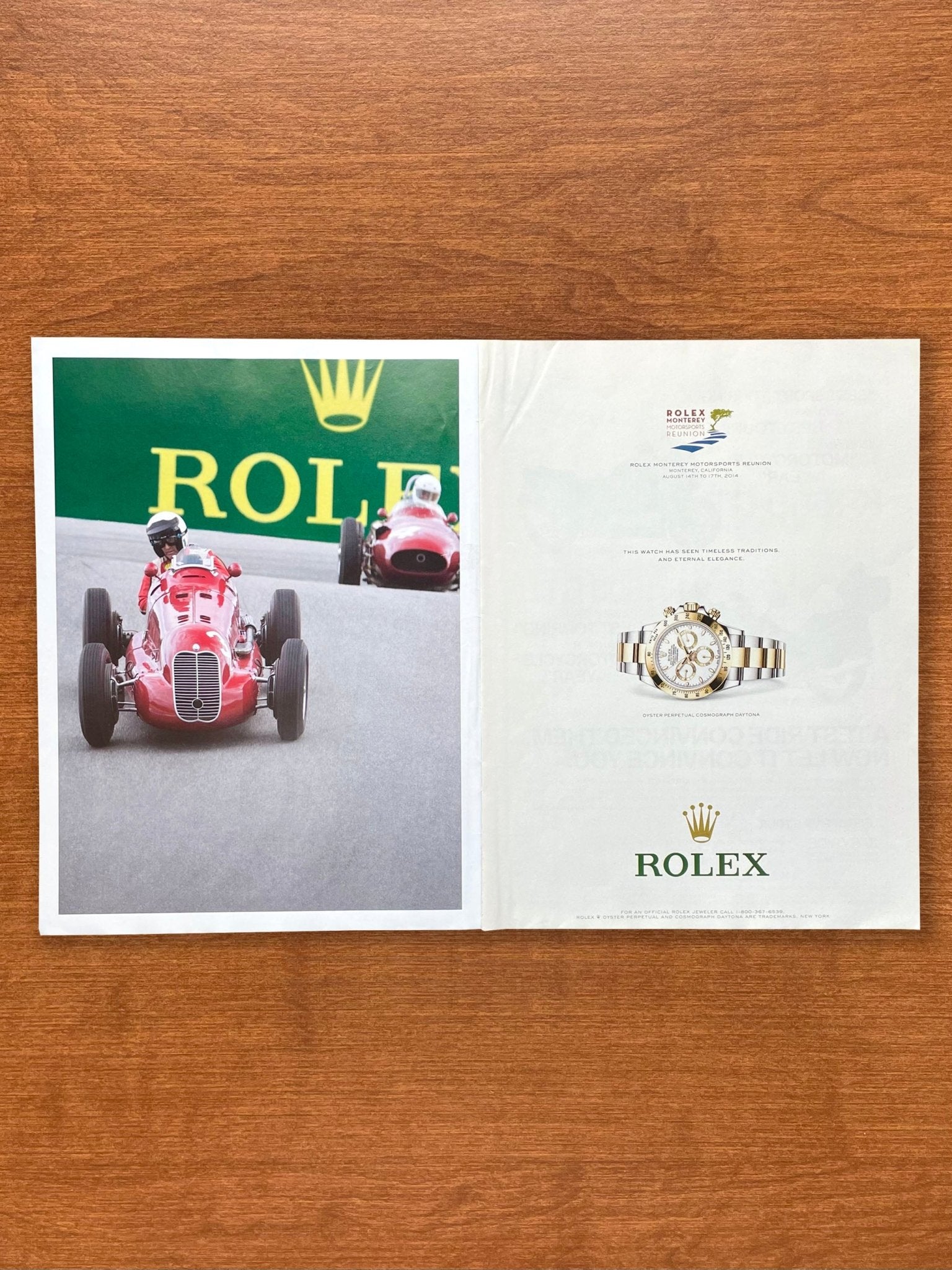 2015 Rolex Daytona Ref. 116523 "Monterey Motorsports Reunion" Advertisement