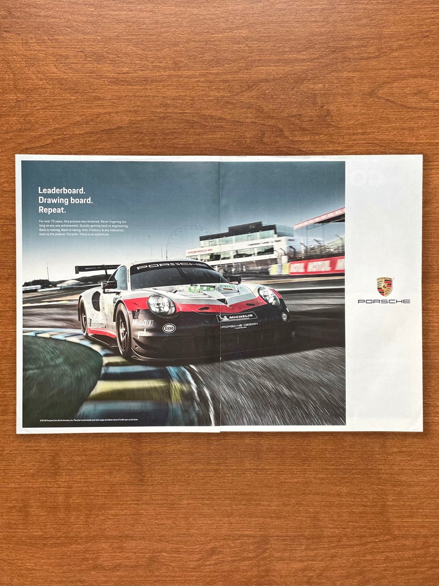 2018 Porsche "Leaderboard. Drawing board. Repeat." Advertisement