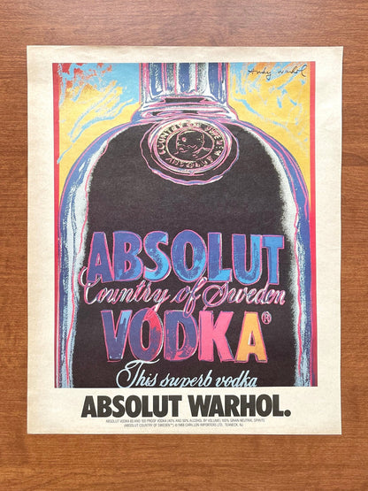 Absolut Vodka "Warhol." Advertisement