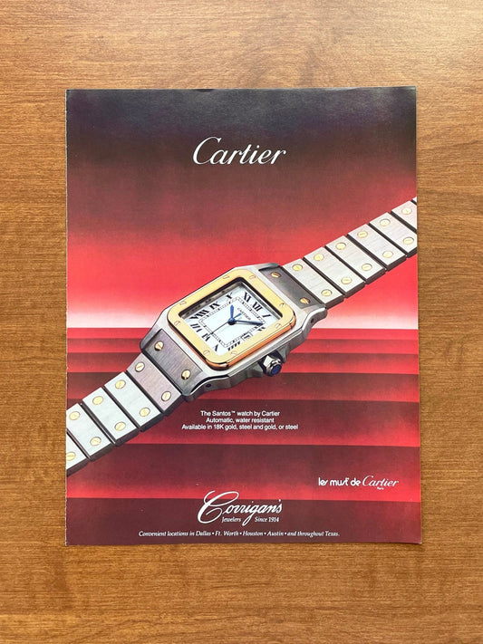 Cartier Santos at Corrigan's Advertisement