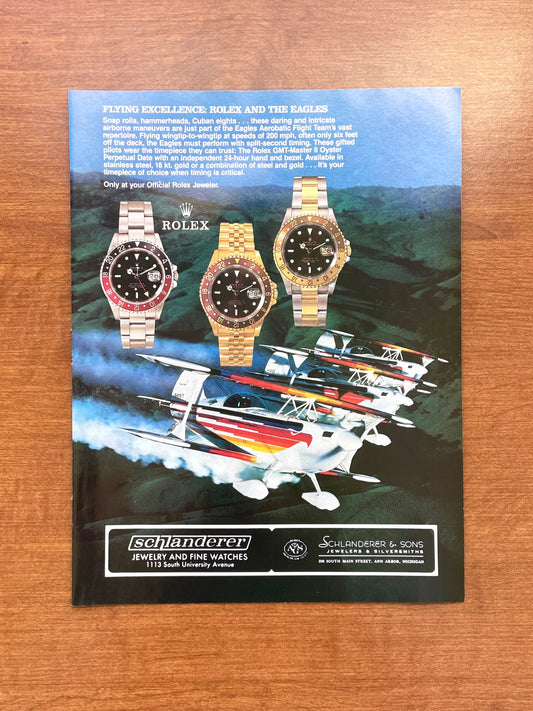 Rolex GMT Master "Flying Excellence" Advertisement