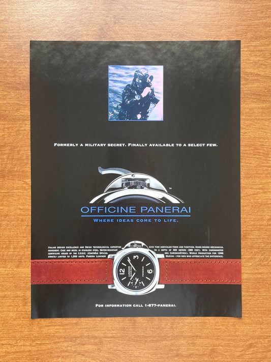 Panerai Luminor Marina "Formerly a Military Secret." Advertisement