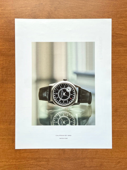 Patek Philippe Calatrava Ref. 6006G Original Magazine Page Image