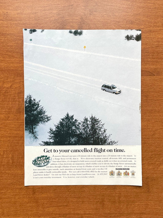 Range Rover 4.0 SE "Get to your cancelled flight on time" Advertisement