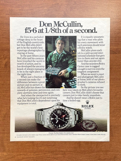 Rolex Explorer II Ref. 1655 feat. Don McCullin Advertisement