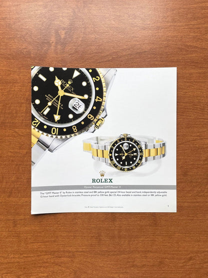 Rolex GMT Master II Ref. 16713 Original Catalog Page