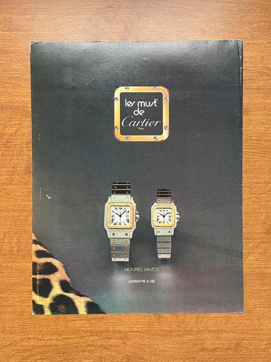 Vintage Cartier Montres Santos Advertisement