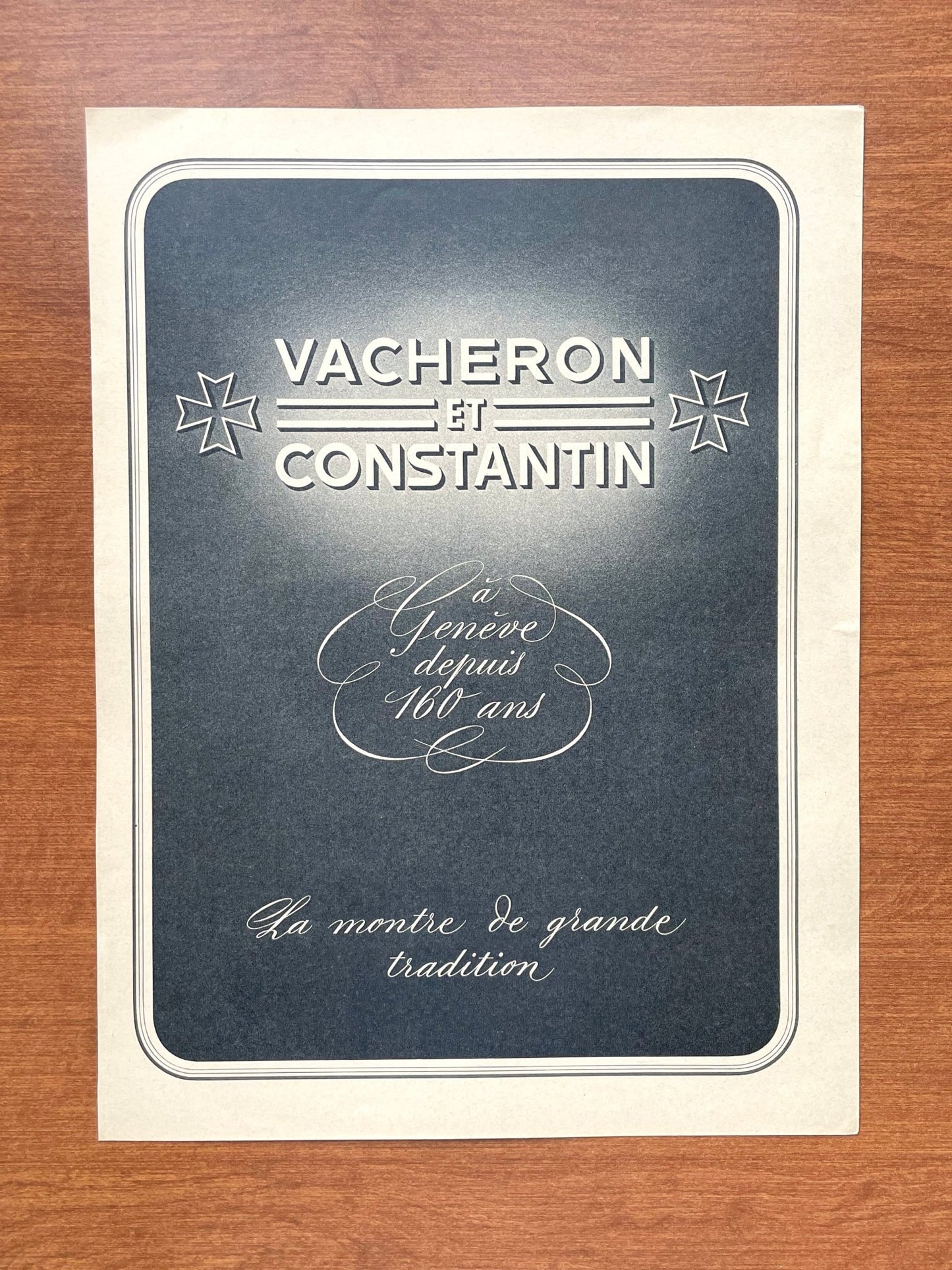 Vintage Vacheron Constantin Logo Advertisement