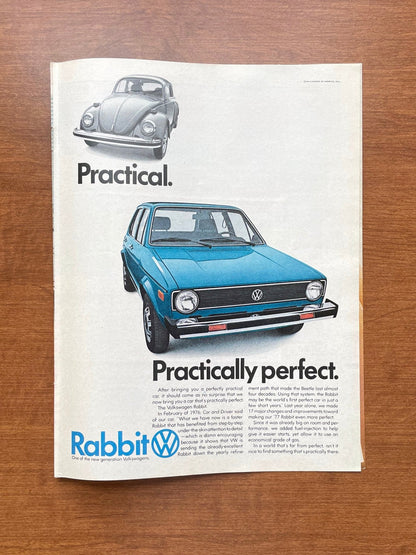 Volkswagen VW Rabbit "Practical. Practically perfect." Advertisement