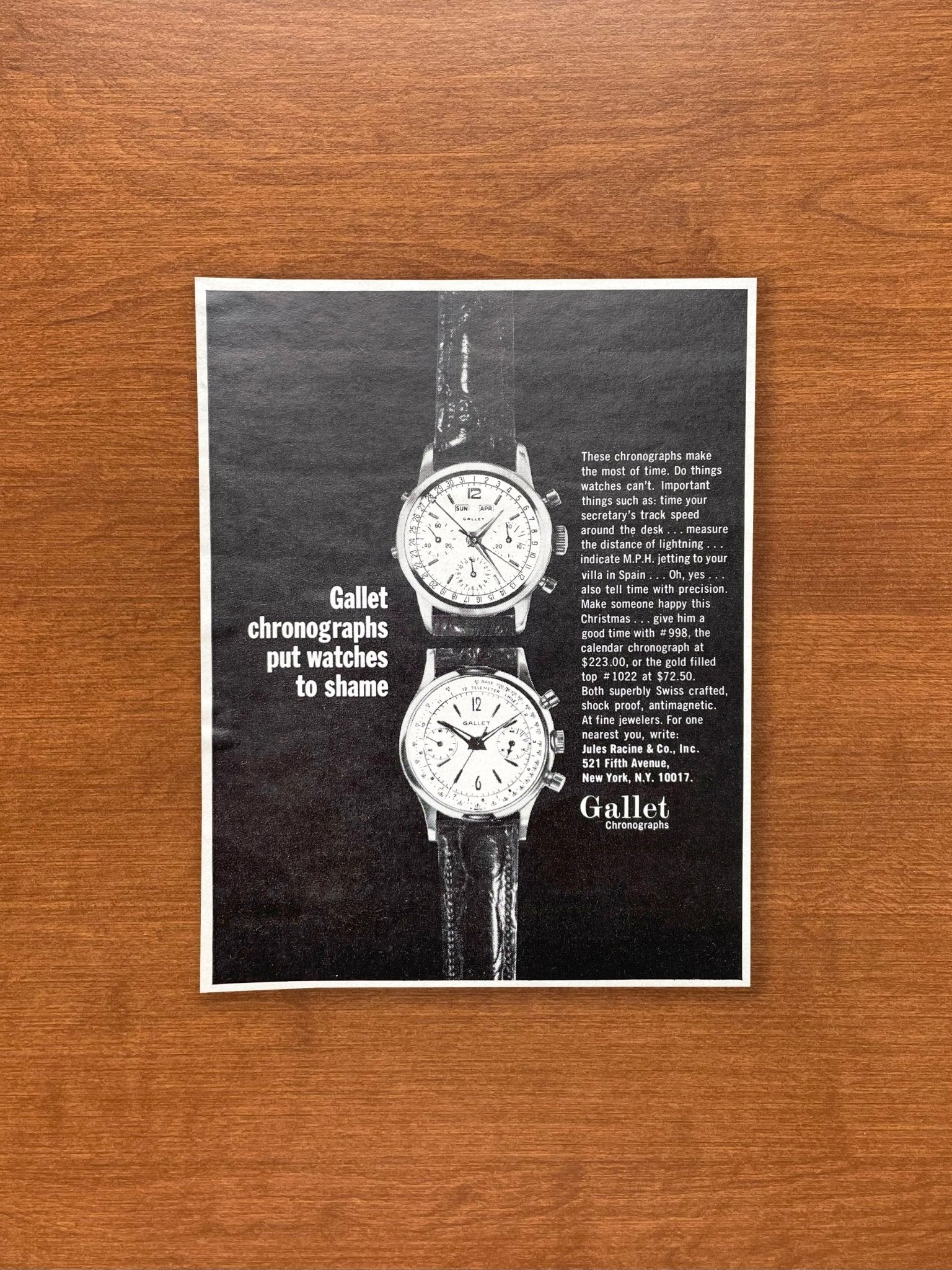 Gallet Multichron Pilot Chronograph circa 1979