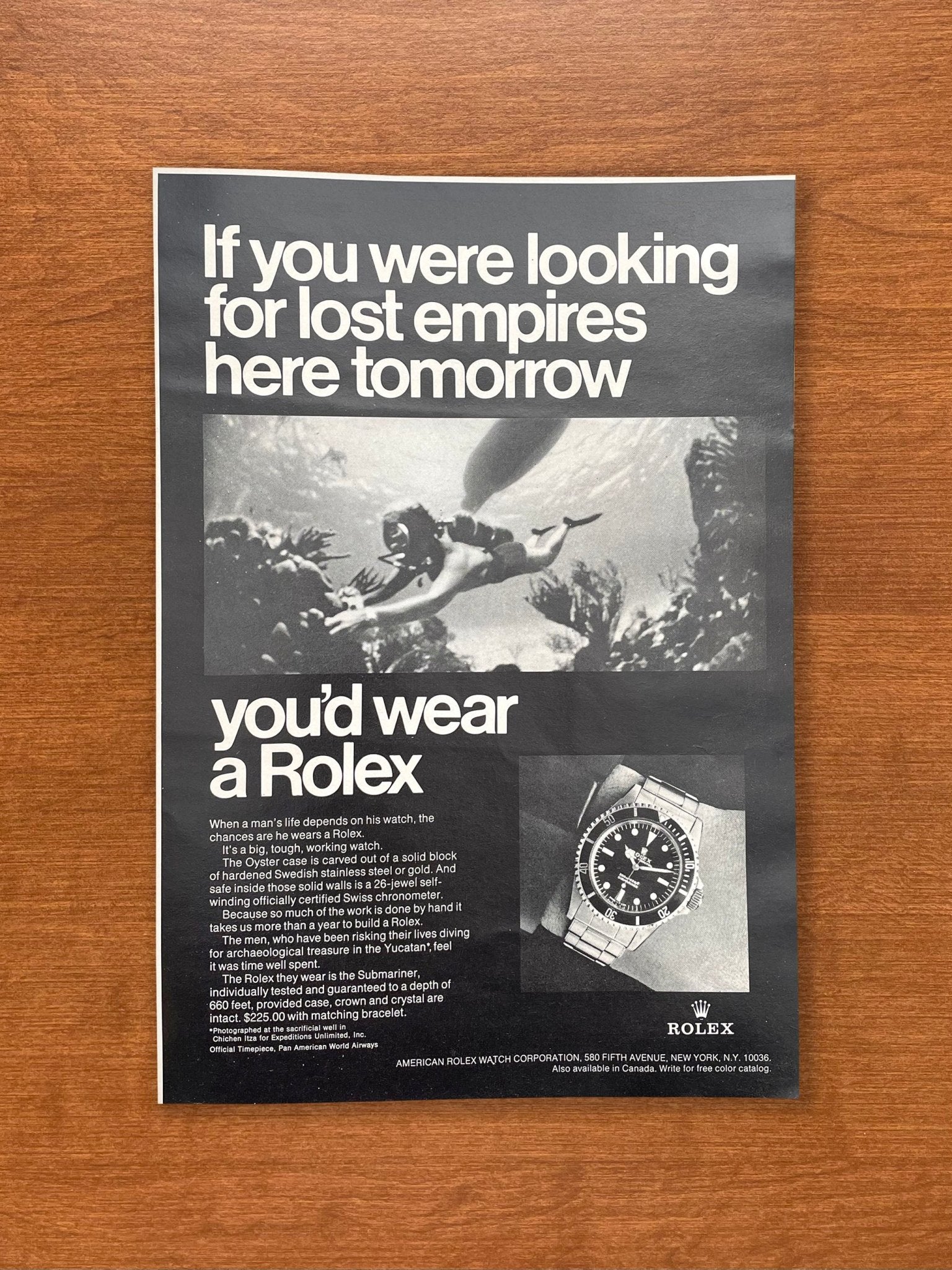 Vintage rolex ads for on sale sale