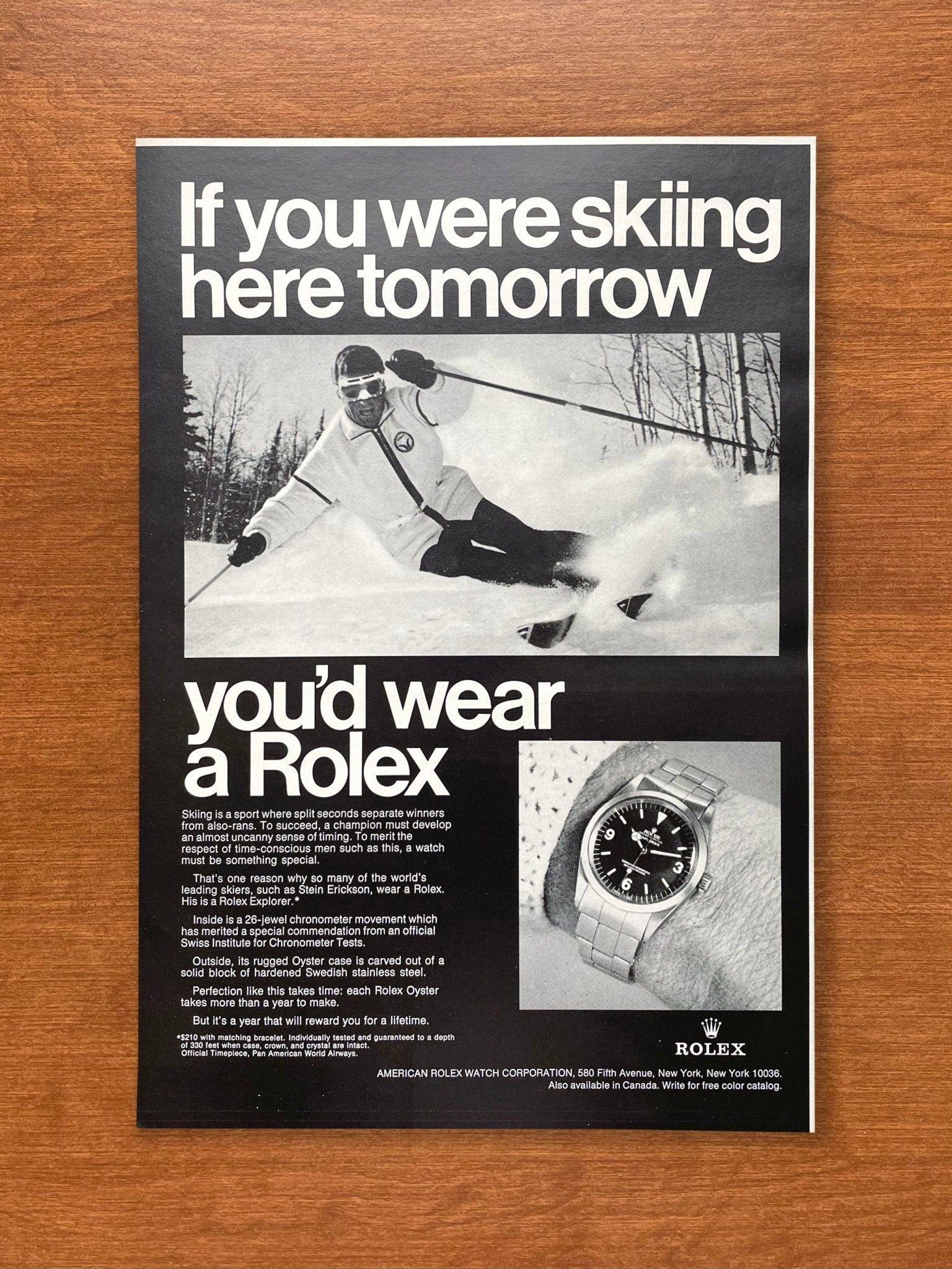 Rolex Explorer Ads Vintage Magazine Advertisements Ad Patina