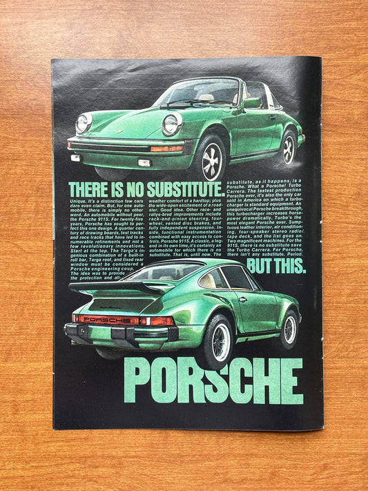 1976 Porsche 911S "There Is No Substitute. But This." Advertisement