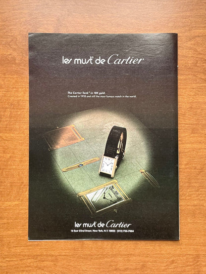 1979 "les must de Cartier" Tank Advertisement