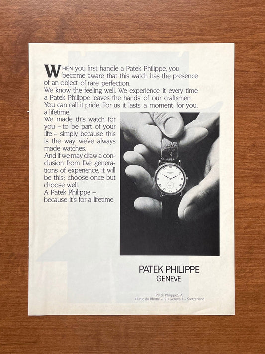 1991 Patek Philippe Calatrava Advertisement