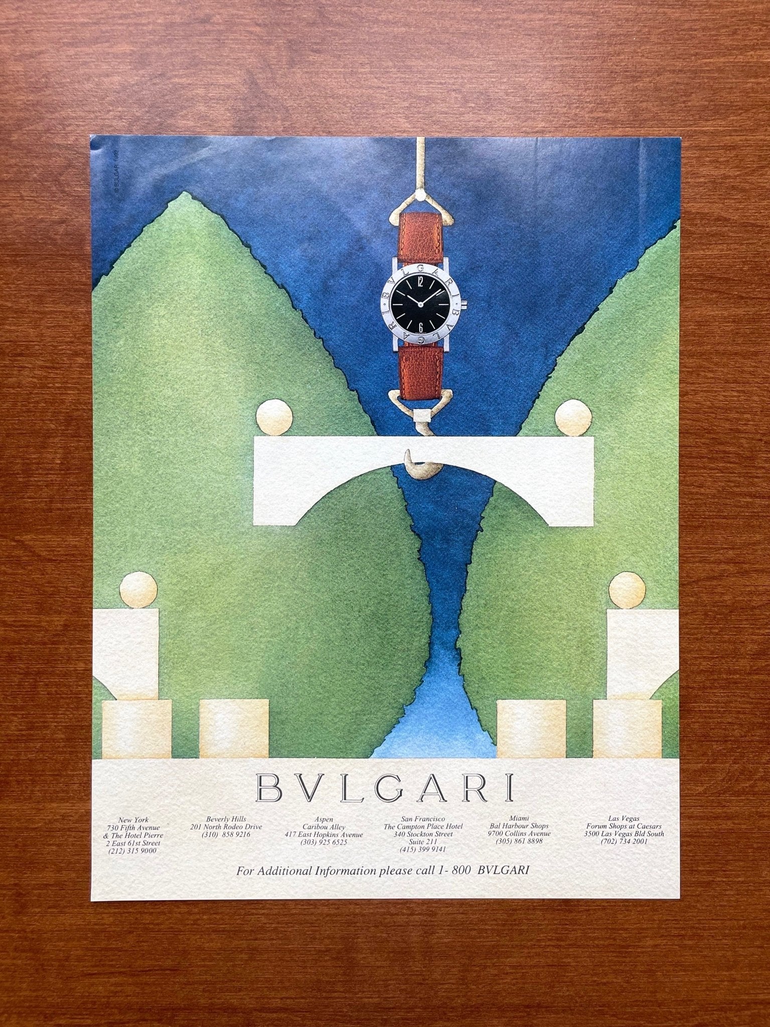 1994 Bvlgari Watch Advertisement