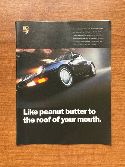 1995 Porsche Carrera 4 "peanut butter... to roof of your mouth." Advertisement