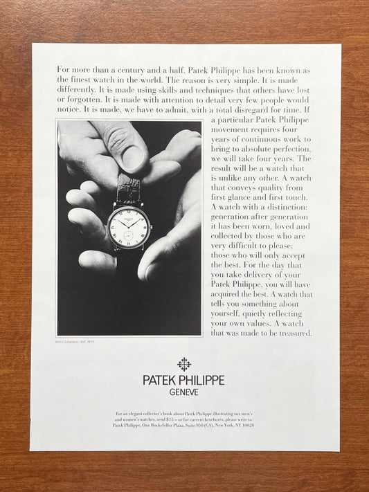 1996 Patek Philippe Calatrava Advertisement