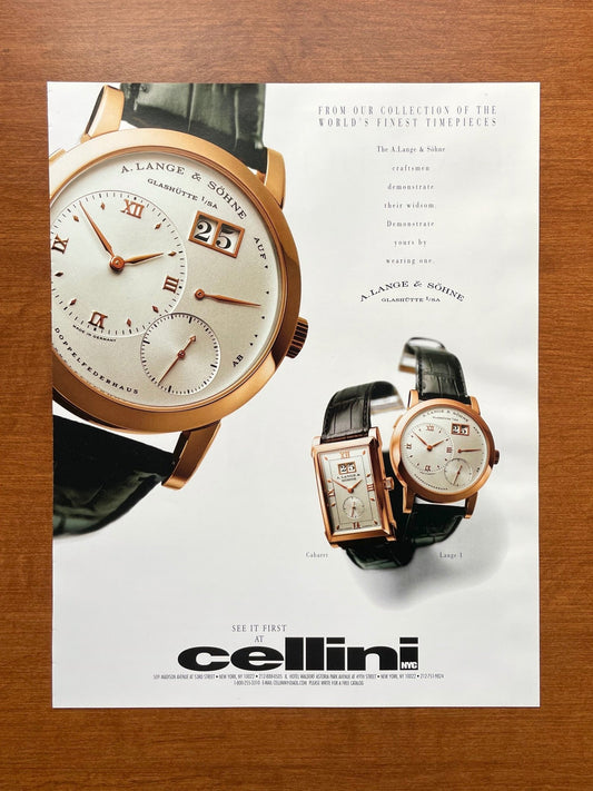 2000 A. Lange & Sohne Lange 1 and Cabaret Advertisement