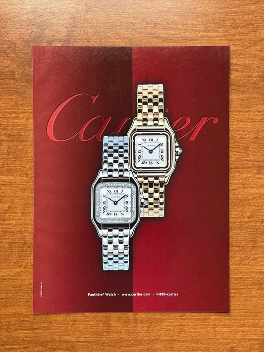 2000 Cartier Panthere Watches Advertisement