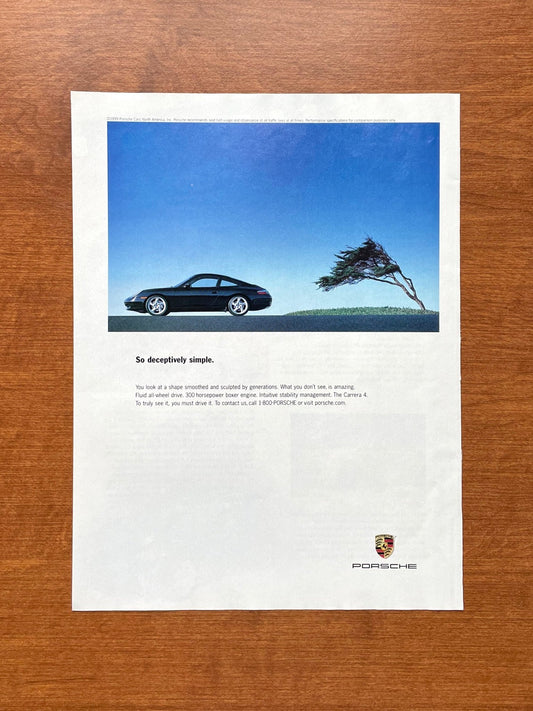 2000 Porsche Carrera 4 "So deceptively simple." Advertisement