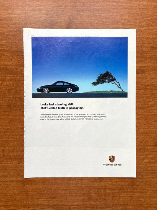 2000 Porsche Carrera 4 "truth in packaging." Advertisement