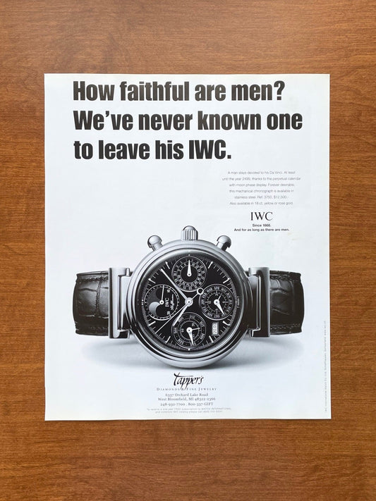 2001 IWC Da Vinci Ref. 3750 Advertisement