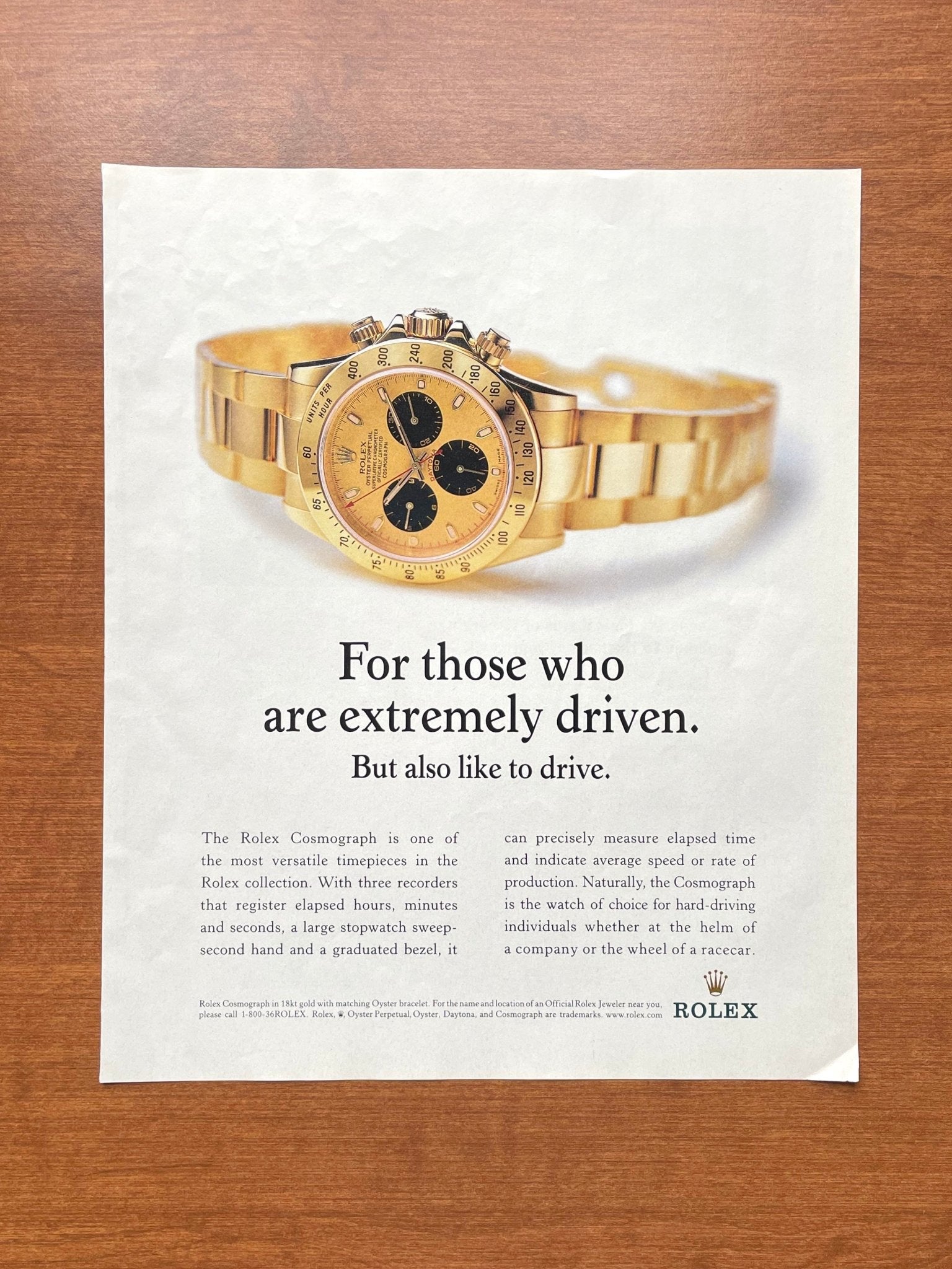 2001 Rolex Daytona Ref. 116528 "extremely driven" Advertisement